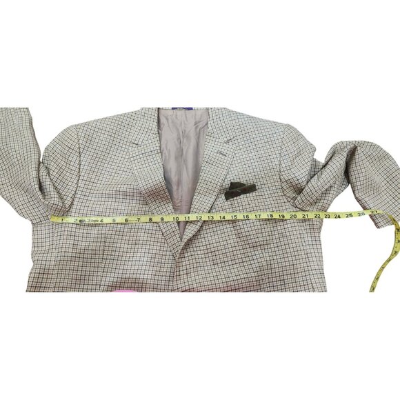 Ralph Lauren Purple Label Plaid Suit Jacket Size 49 R - Picture 14 of 16